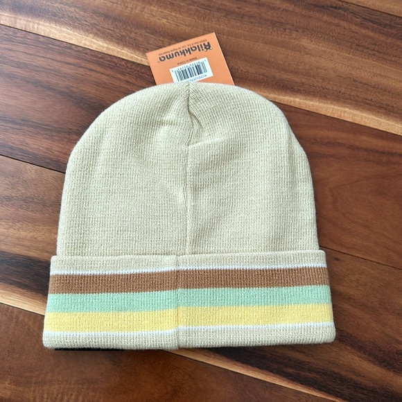 RILAKKUMA SAN-X CO BEIGE BEANIE OS NWT PATCH IS SEWN ON UNISEX - Picture 2 of 8